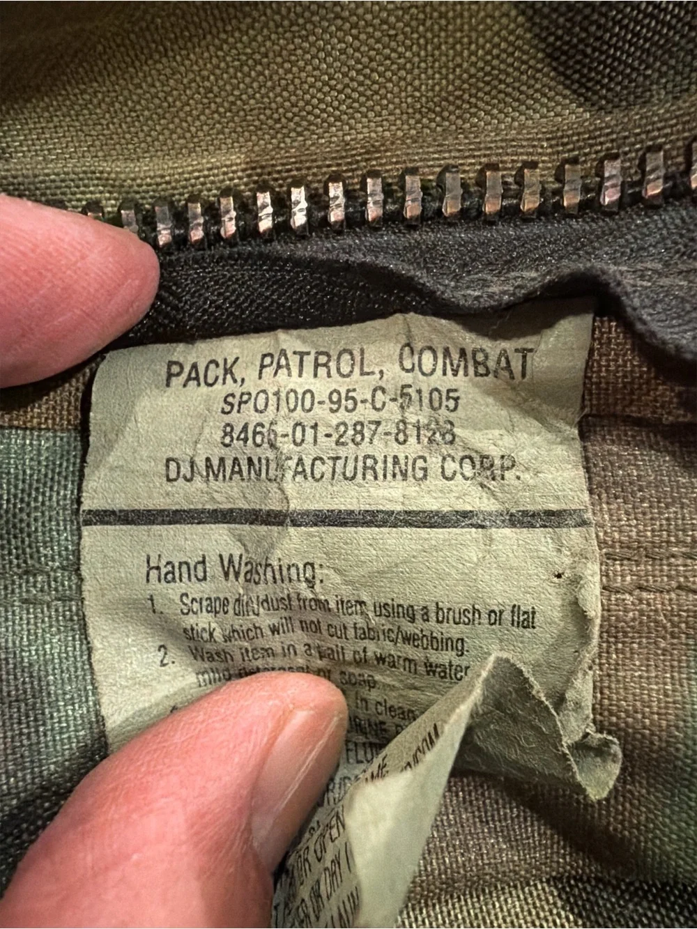 US Army Woodland Camo Patrol Combat Pack DJ Manufacturing Military Backpack